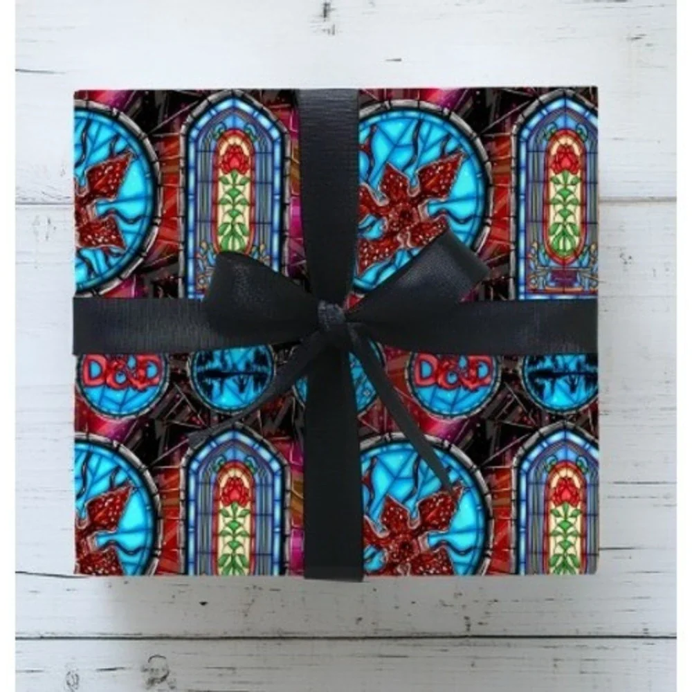 Stranger Things Stained Glass Design Wrapping Paper